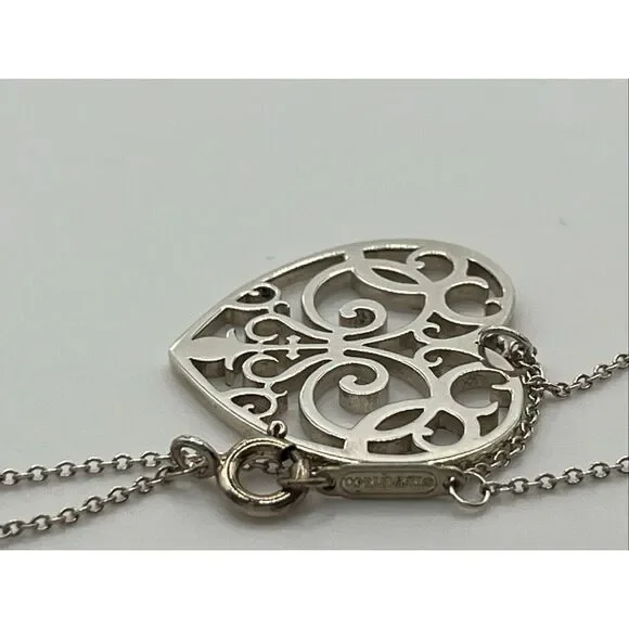 Tiffany & Co. Sterling Silver Enchant Heart Necklace - 20” - Picture 10 of 16